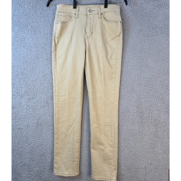 Levis 414 Womens Classic Straight Jeans Size 4 Tan Stretch Denim - Picture 9 of 16